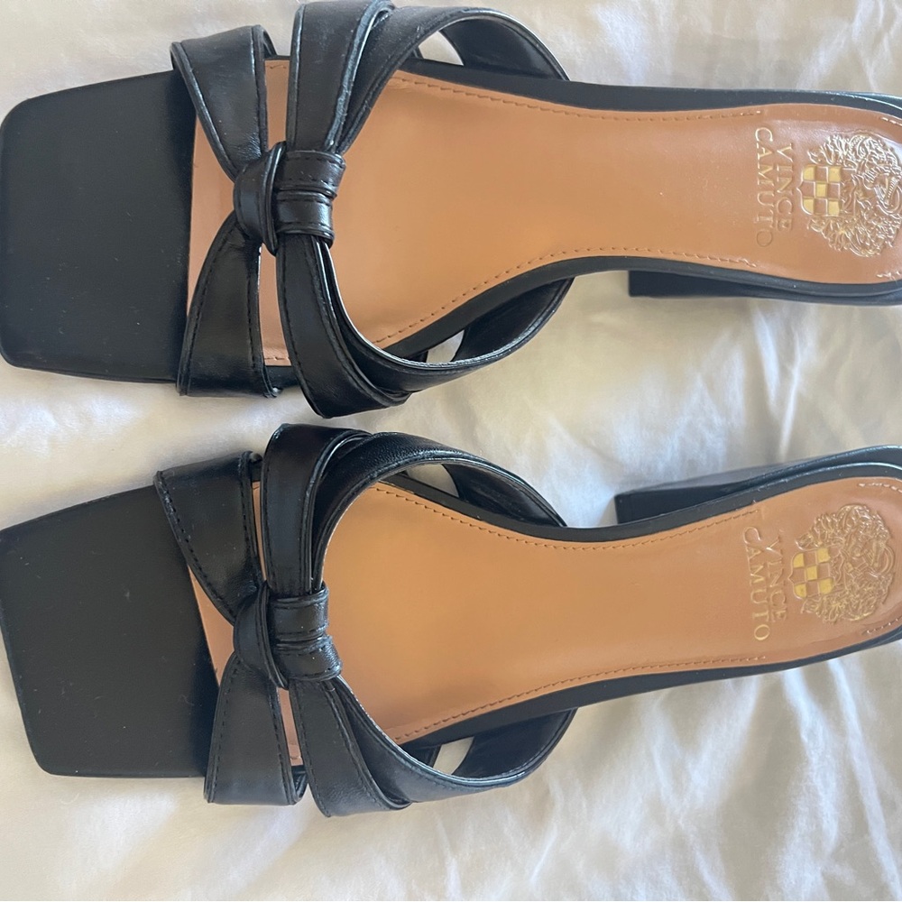 Vince Camuto Black Knotted Heels